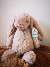 NEW Jellycat Grey Bashful LIGHT BEIGE Bunny Medium Soft Cuddly Toy
