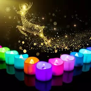 Homemory 7-Color Changing LED Battery Powered Table Lamp Candles White Plastic H - Picture 1 of 10