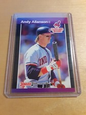 1989 Donruss #138 ANDY ALLANSON Cleveland Indians Baseball Card, Catcher. (NM)
