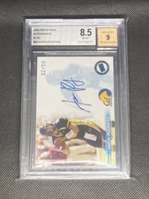 2005 Press Pass Aaron Rodgers Blue Autographs Auto /50 BGS 8.5/9 #44 Packers