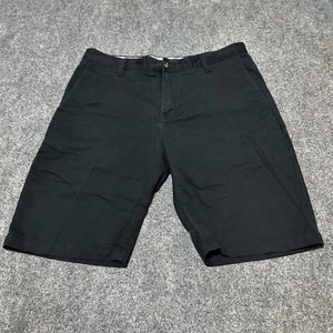 Volcom Shorts Mens 34 Black Cotton Blend Chino Mid Rise Slash Pockets Casual - Picture 1 of 13