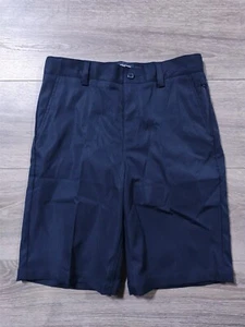 Lands End Shorts Boys Size 12 Navy Blue Chino Active School Uniform Bottoms Kids - Picture 1 of 8