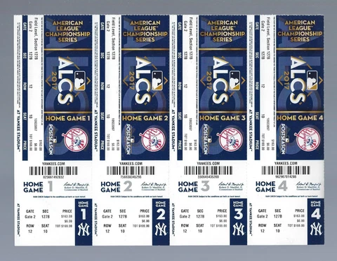 AARON JUDGE HOME RUNS - HOUSTON ASTROS @ NEW YORK YANKEES 2017 ALCS FULL TICKETS Cover