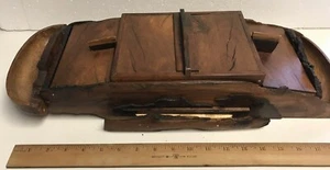Handmade Exotic Mesquite Wood Mens Jewelry Box Valet Personal Organizer - Picture 1 of 12
