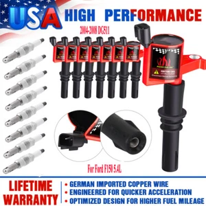 8Pack Ignition Coils and PLATINUM Spark Plugs For Ford F150 5.4L 2004-2010 DG511 - Picture 1 of 13