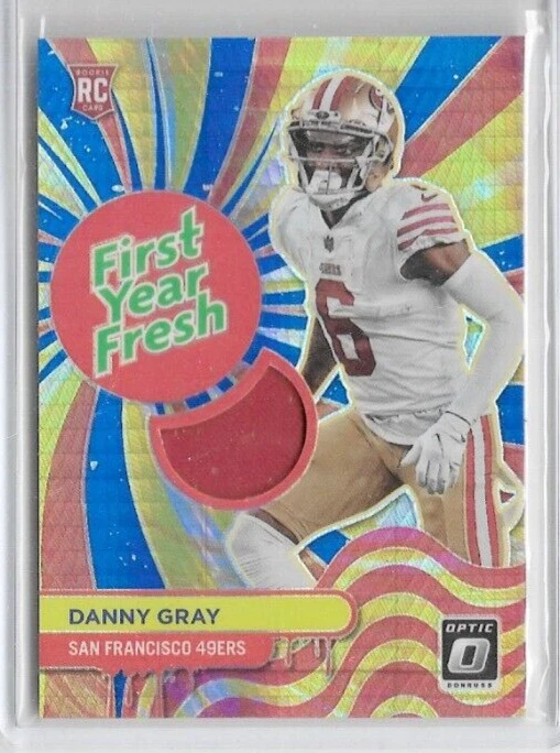 Danny Gray San Francisco 49ers 2022 Prizm Football Rookie Jersey #FYF-DG - Image 1 of 1