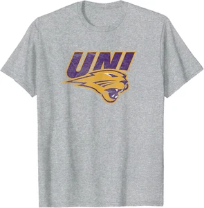 University of Northern Iowa Panthers Distressed Primary T-Shirt - Picture 1 of 12