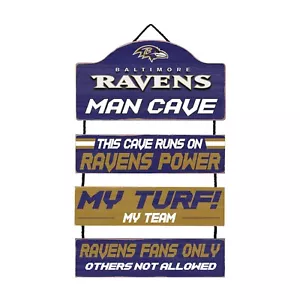 Letrero colgante de la cueva de los Baltimore Ravens Man - Imagen 1 de 1