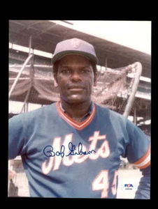 Bob Gibson PSA DNA Coa Signed 8x10 Mets Photo Autograph - Picture 1 of 3