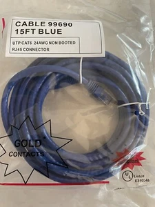CAT 6 Ethernet Cable Lan Network CAT6 Internet Modem RJ45 Patch Cord 15Foot 15FT - Picture 1 of 4