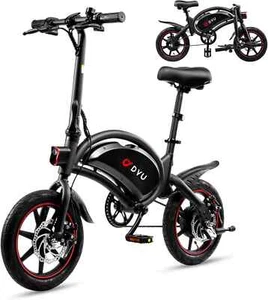 14-inch DYU D3F Folding Electric Bike Kugoo E-City Commuter Bicycle Long Battery - Picture 1 of 11