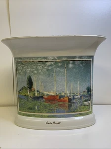 "Florero Goebel Artis Orbis Claude Monet porcelana diseño borde dorado en Alemania 10""" - Imagen 1 de 11