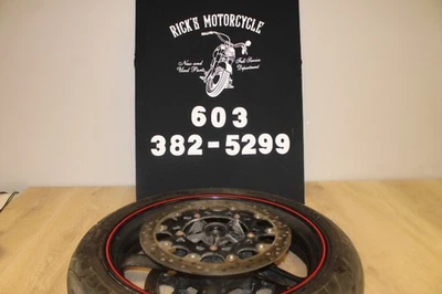 2007 Yamaha YZF R1 FRONT WHEEL RIM W TIRE ROTORS DISC MAG 5VY-25168-00-98 - Image 1 of 4