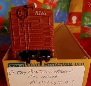 TMI Train Miniature New York Central Boxcar NYC 124005 Plastic box R4A Bev-bel? - Picture 1 of 7