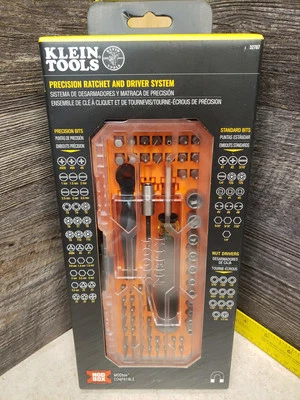 Nuevo sistema de trinquete y atornillador de precisión Klein Tools 32787, 64 piezas 60 brocas  Foto 1 de 4
