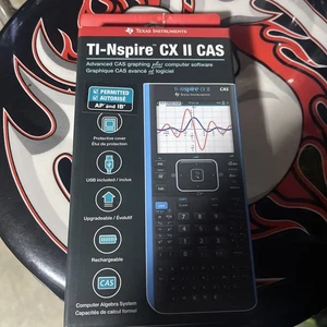 Sealed Texas Instruments TI-Nspire CX II CAS Graphing Calculator Black | Blue - Picture 1 of 2