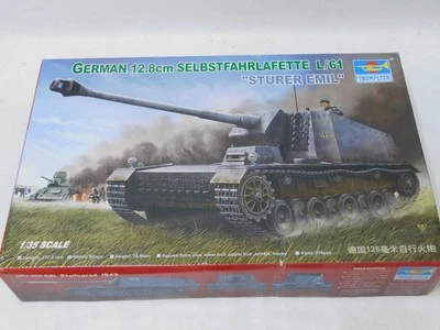 Trompetista 1/35 12,8 cm Grasa Autopropulsada L/61 Sturer Emil Tanque Plástico Modelo Kit Foto 1 de 2
