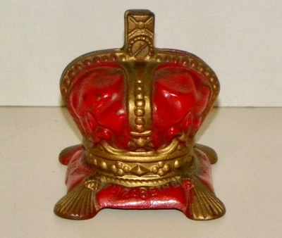 Vintage June 2 1953 Queen Elizabeth II Coronation Crown Cast Iron Bank (England) - Image 1 of 4
