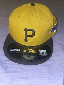 Pittsburgh Pirates New Era Fitted Men’s Hat 7 5/8 2023 Post Season Mustard - Picture 1 of 7