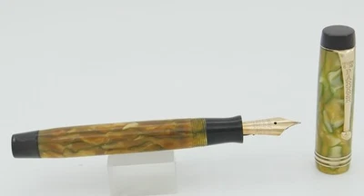 Pluma Estilográfica Parker Duofold Jr. Moderna Verde y Perla - 1932 - 14kt Duofold Nuevo en Caja Foto 1 de 4