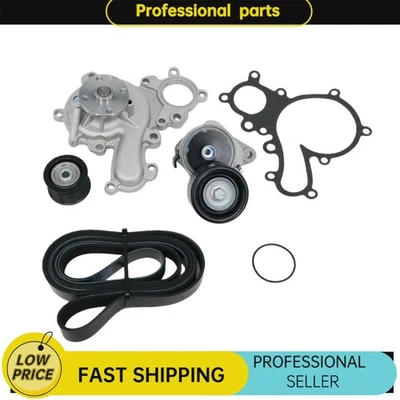 For Toyota Land Cruiser 5.7 Water Pump Drive Belt Tensioner Pulley Kit US Stock Foto 1 de 4
