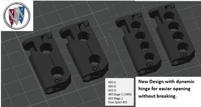Complete Set Buick  Spark Plug Wire Clips 400 430 455 - Hinged Retainers 1967-76 - Image 1 of 4