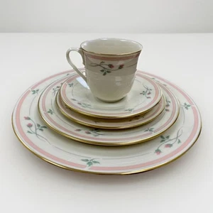 Lenox Fine Bone China Rose Manor Metropolitan 5-piece Place Settings USA Made - Picture 1 of 12