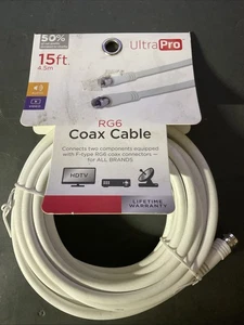 Ultra pro 15’ RG6 Coax Cable - Picture 1 of 4