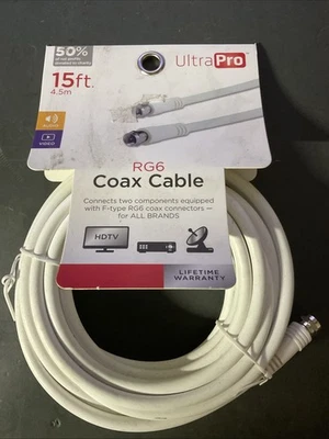 Ultra pro 15’ RG6 Coax Cable - Image 1 of 4