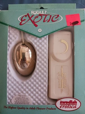 WOMENS MULTI SPEED GOLDEN EGG SHAPED STIMULATOR, VIBRATOR, SWEDISH EROTICA, 2 AA - Image 1 of 3