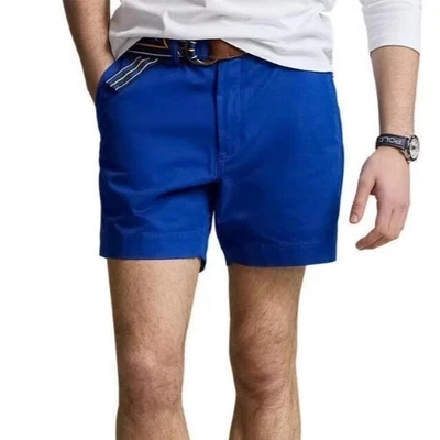 Polo Ralph Lauren Mens 34 Classic Fit 6" Stretch Shorts Blue w/ Pony NWT - Image 1 of 4