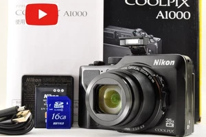 [Near Mint in BOX] Nikon COOLPIX A1000 Black Digital Camera 16.0 MP From JAPAN - Picture 1 of 19