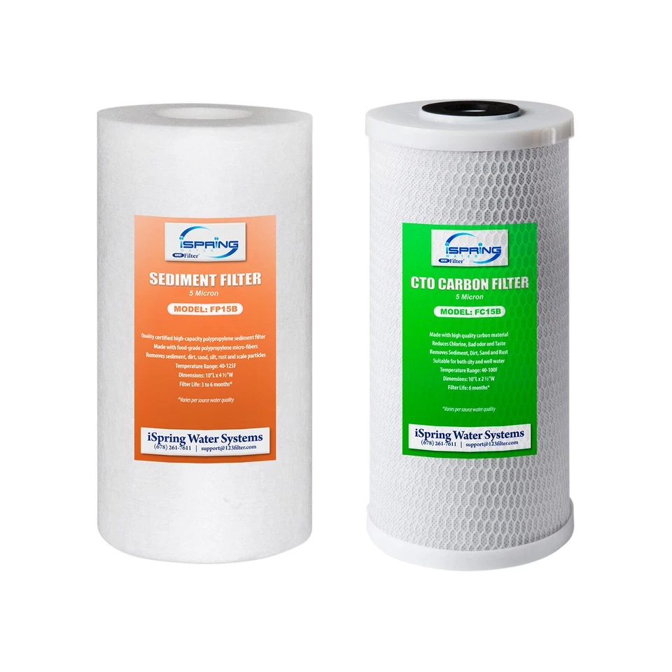 iSpring F2WGB21B Whole House 4.5"x10" Water Filtration Replacement Pack Set - Image 1 of 3