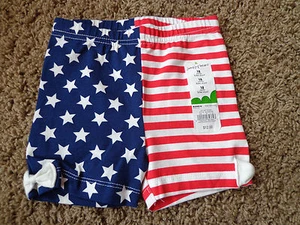 JUMPING BEANS girl's sz 18 months NWT red/white/blue stars & stripes bike shorts - Picture 1 of 3