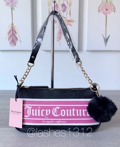 Juicy Couture Fashionista Schultertasche - Schwarz & Pink - Bild 1 von 8