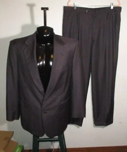 NEIMAN MARCUS Gray Wool 2 Pc Suit Men's Size 43 Long, 38X32 - Picture 1 of 11