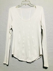 Lululemon Between The Lines Long Sleeve White Size 6 S/M - Picture 1 of 7