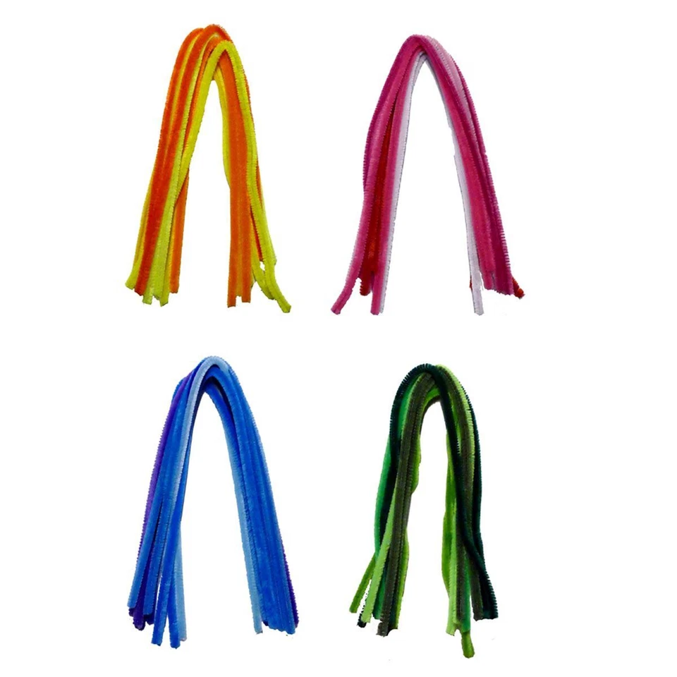 Pfeifenreiniger Chenille Biegeplüsch 10 Stück 8mm x 50cm in versch. Farbtönen - Bild 1 von 1