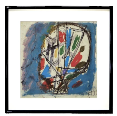 Markus LÜPERTZ "ORPHEUS " Farbdruck Graphik, signiert, im Rahmen & Passepartout - Bild 1 von 2