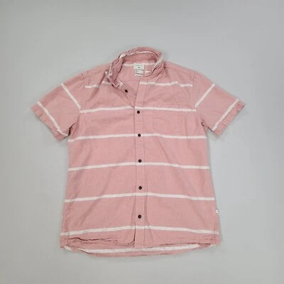 Quiksilver Shirt Adult Large Pink Button Up Outdoors Comfort Regular Fit Mens - Image 1 of 4