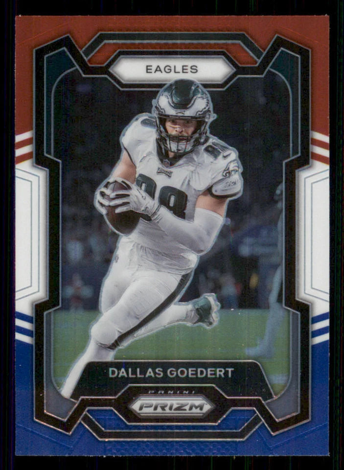 2023 Panini Prizm Prizms Red White and Blue #238 Dallas Goedert - Image 1 of 2