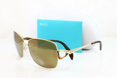 Emilio Pucci Mujer Gafas de sol EP128S 757 Dorado Belleza Talla 59 Nuevo con etiquetas Foto 1 de 4