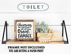 Funny Bathroom Sign Wall Art Print Farmhouse Decor Picture Signs Quotes Gift 8