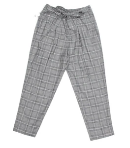 New GAP Plaid Gray Belted Womens Dress Pants Pleated Front size 14 NWT /020 - Picture 1 of 4
