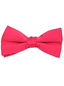 Young Boy's Pre-tied Clip On Bow Tie - Formal Tuxedo Solid Color - Picture 1 of 39