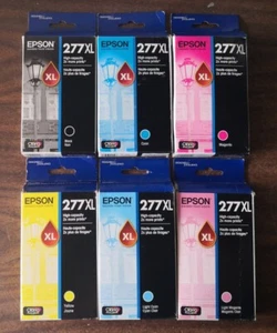 2026/2027 Set Of 6 New High-Capacity Genuine Epson 277XL Inks XP-850 XP-950 - Afbeelding 1 van 2