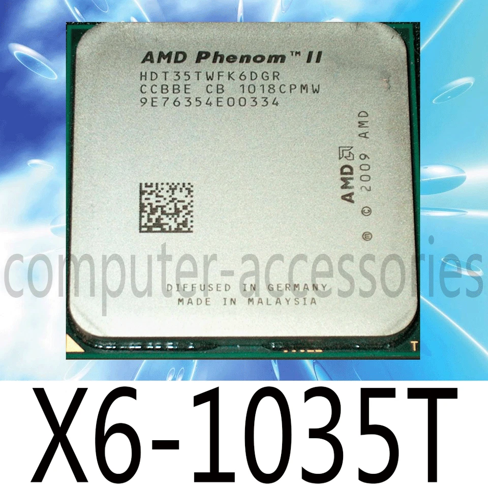 AMD Phenom II X6-1035T 2.6GHz 6-Core AM3 95W CPU Processor - Image 1 of 1
