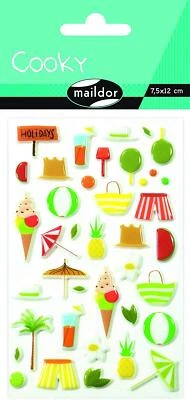 Maildor CY060O STRAND Packung mit Stickers Cooky 3D 7,5 x 12 cm Aufkleber - Bild 1 von 4