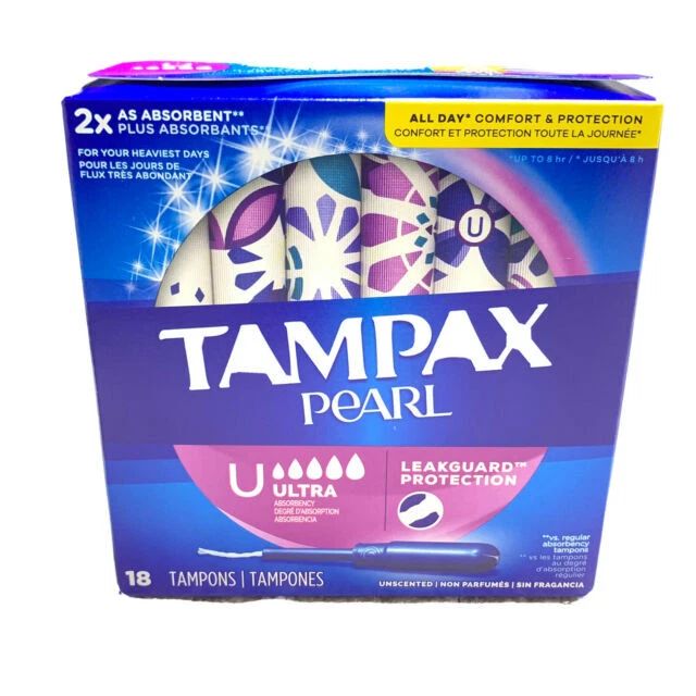 Tampax Pearl Ultra Absorbency Tampons - 18 Count