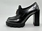 Christian Louboutin CL MOC LUG ALTA 100 Leather Heeled Loafers Heels Shoes $1195